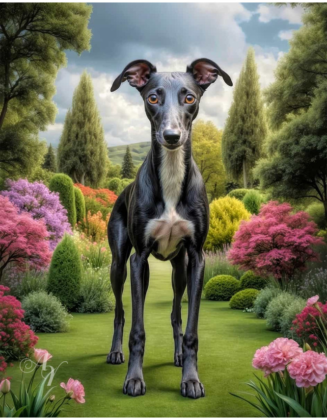 Greyhound Dog Portrait Paintings Greyhound Dog Portrait Paintings