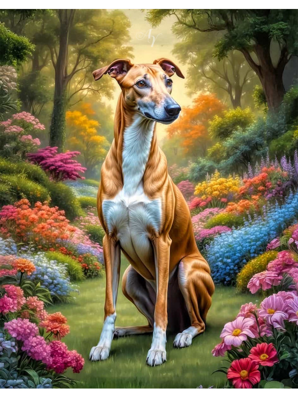 Greyhound Dog Portrait Paintings