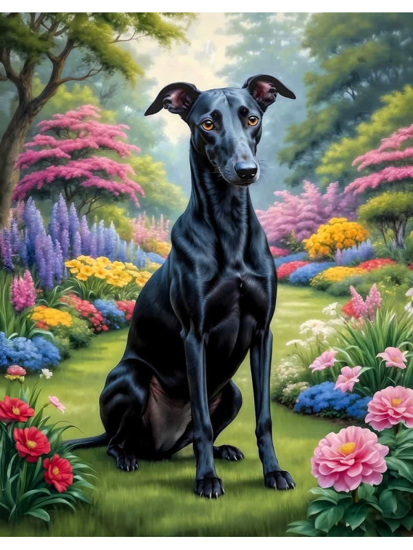 Greyhound Dog Portrait Paintings