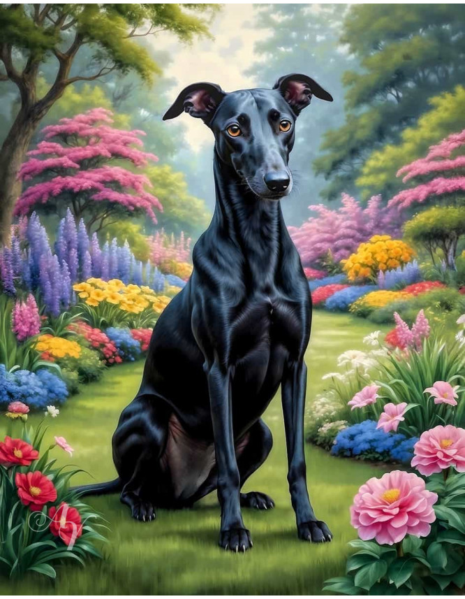 Greyhound Dog Portrait Paintings Greyhound Dog Portrait Paintings