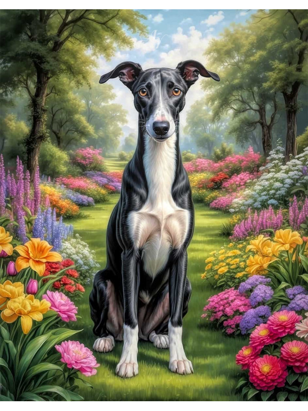 Greyhound Dog Portrait Paintings