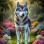 Siberian Husky Portrait Paintings