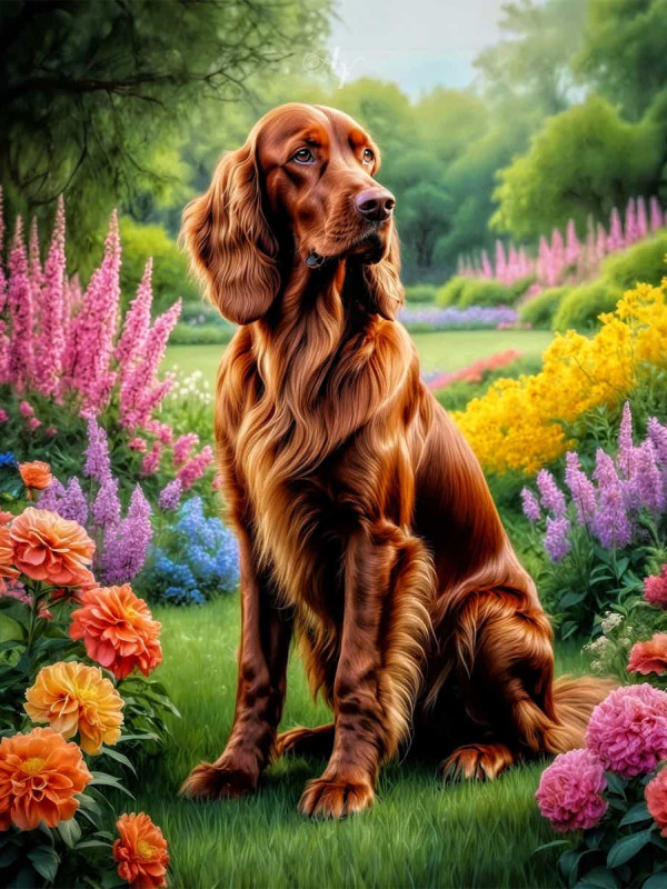 Irish Setter Portrait Paintings
