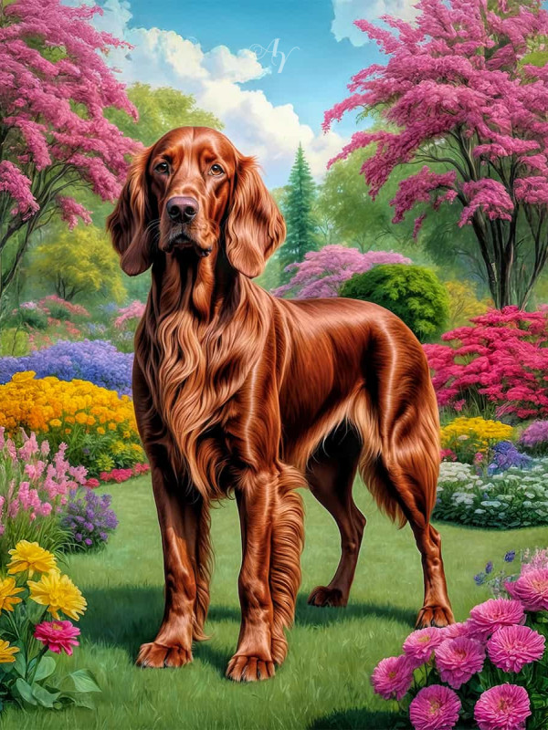 Irish Setter Portrait Paintings
