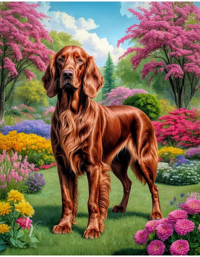 Irish Setter Portrait Paintings