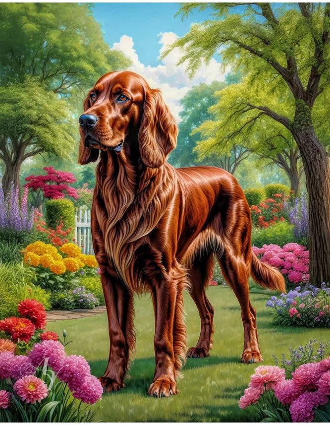 Irish Setter Portrait Paintings