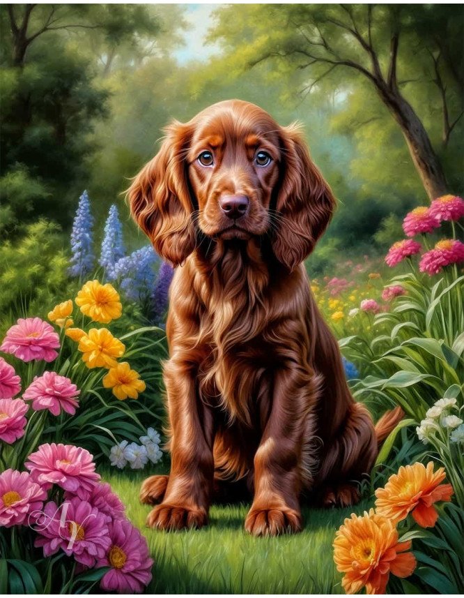 Irish Setter Portrait Paintings