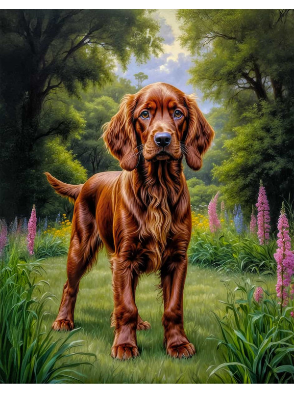 Irish Setter Portrait Paintings