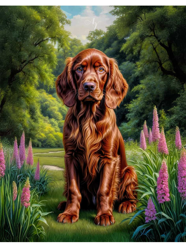 Irish Setter Portrait Paintings