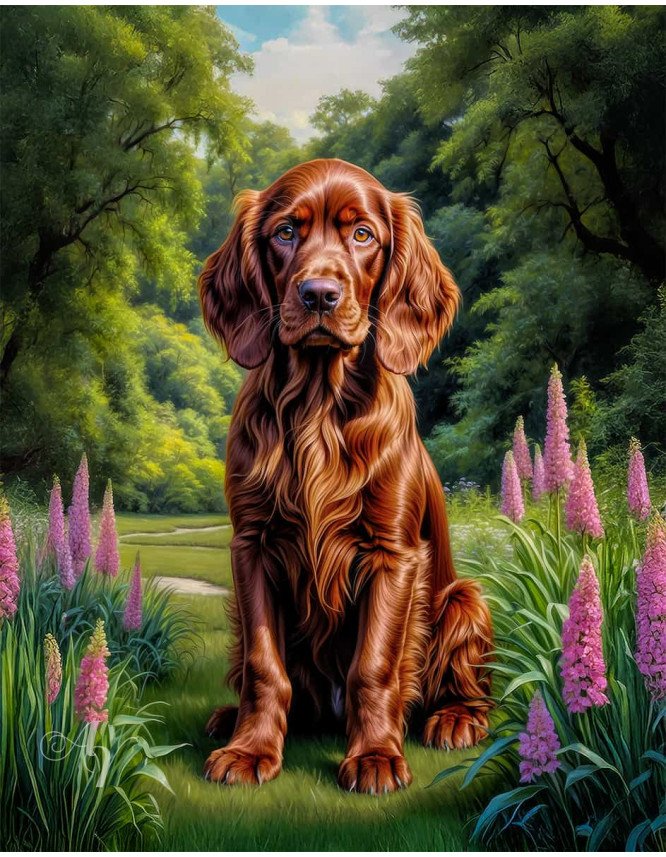 Irish Setter Portrait Paintings