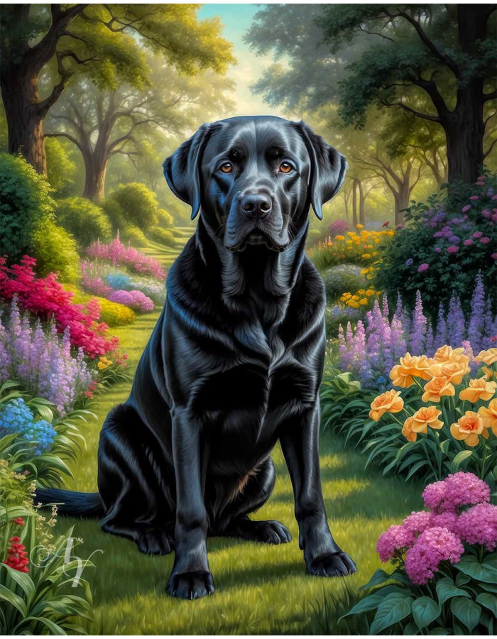 Labrador Black Portrait Paintings Labrador Black Portrait Paintings