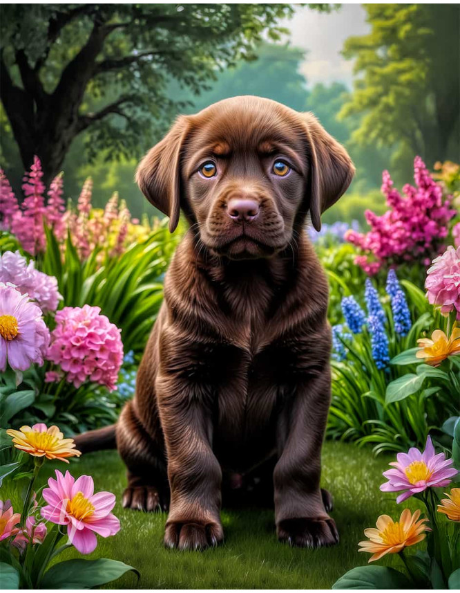 Labrador Chocolate Portrait Paintings Labrador Chocolate Portrait Paintings