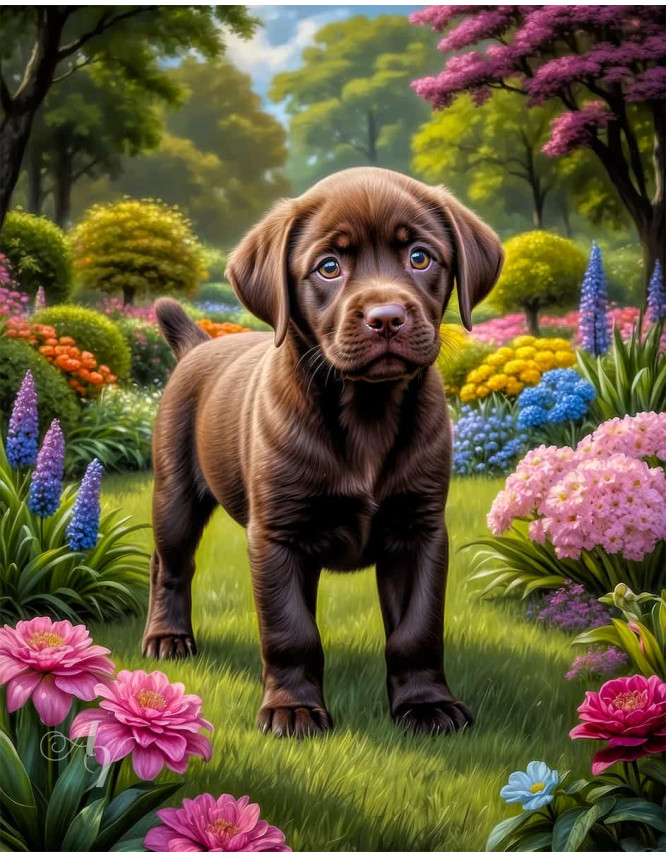 Labrador Chocolate Portrait Paintings Labrador Chocolate Portrait Paintings