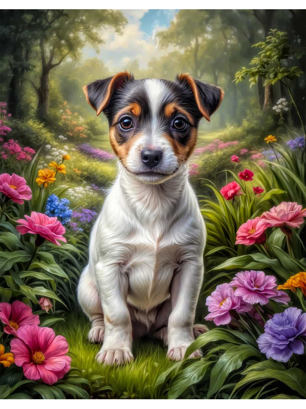 Jack Russell Terrier Portrait Paintings