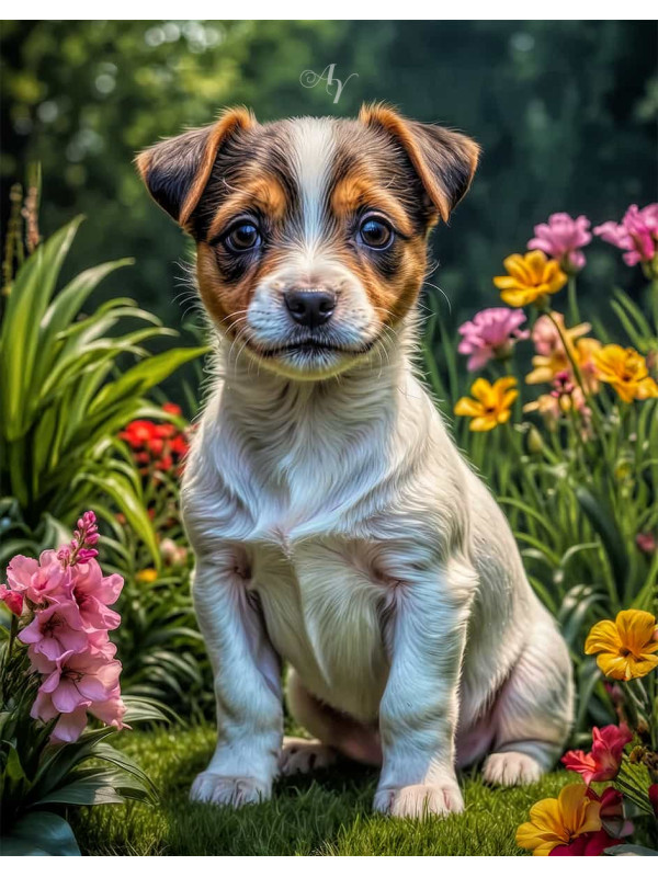 Jack Russell Terrier Portrait Paintings