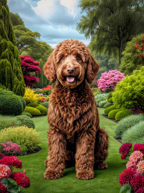Labradoodle Dog Portrait Paintings