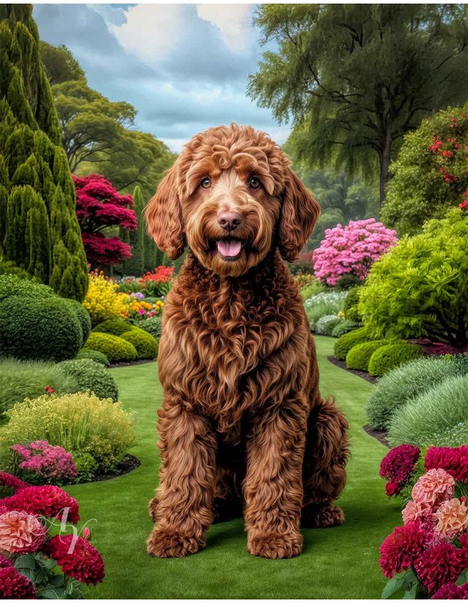 Labradoodle Dog Portrait Paintings Labradoodle Dog Portrait Paintings