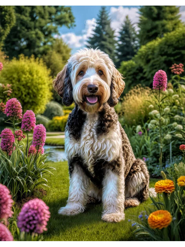 Labradoodle Dog Portrait Paintings