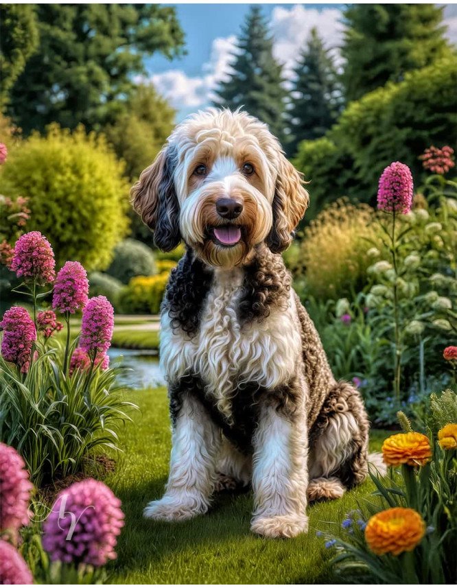 Labradoodle Dog Portrait Paintings Labradoodle Dog Portrait Paintings