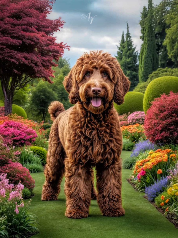 Labradoodle Dog Portrait Paintings