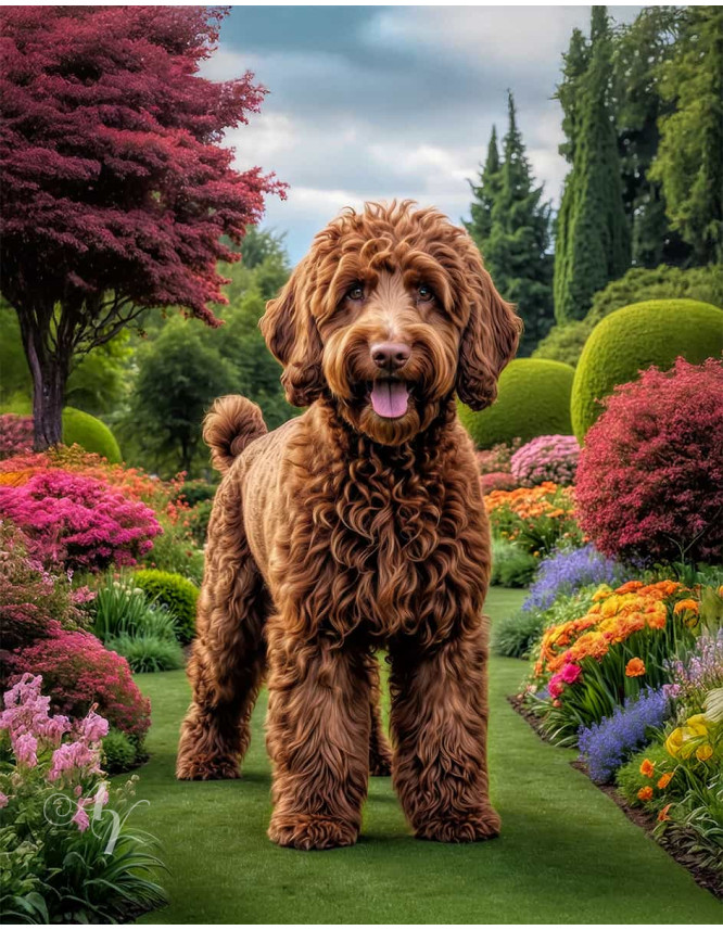Labradoodle Dog Portrait Paintings Labradoodle Dog Portrait Paintings