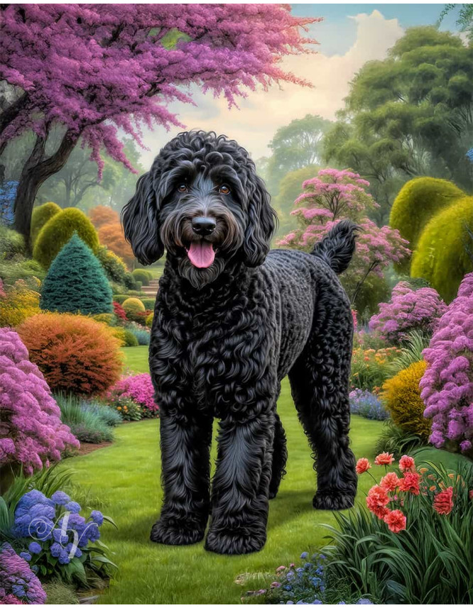 Labradoodle Dog Portrait Paintings