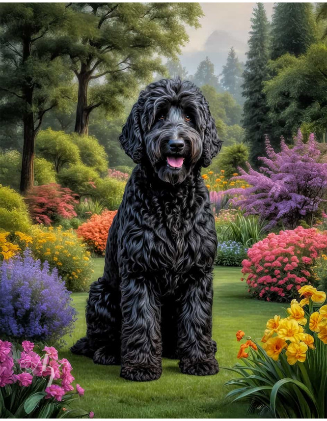 Labradoodle Dog Portrait Paintings