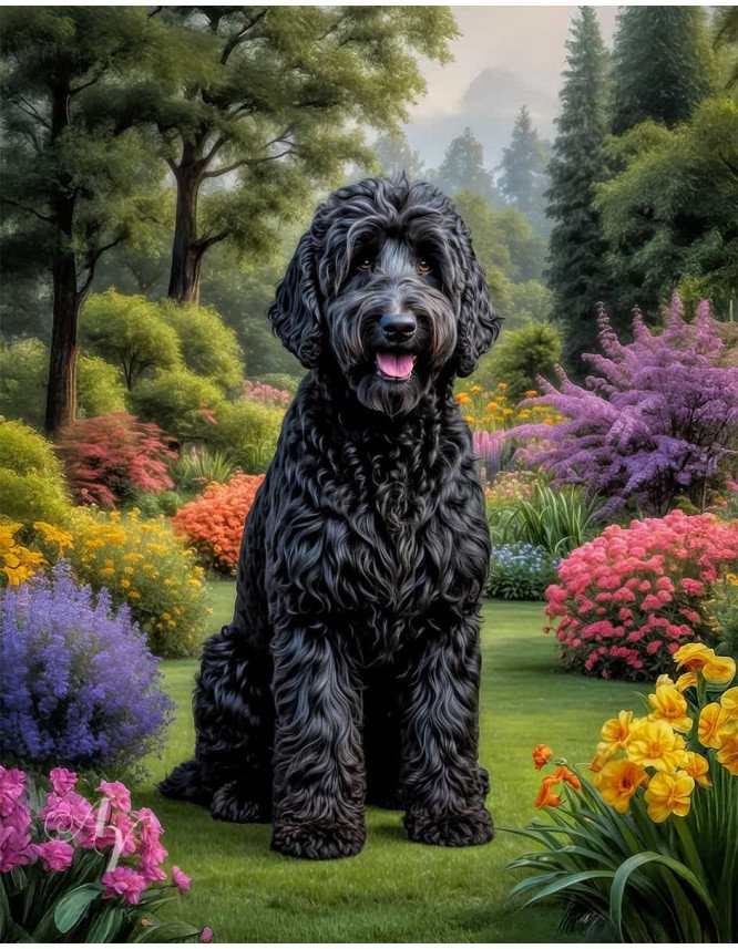 Labradoodle Dog Portrait Paintings Labradoodle Dog Portrait Paintings
