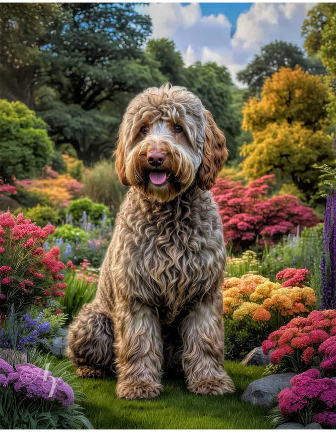 Labradoodle Dog Portrait Paintings Labradoodle Dog Portrait Paintings