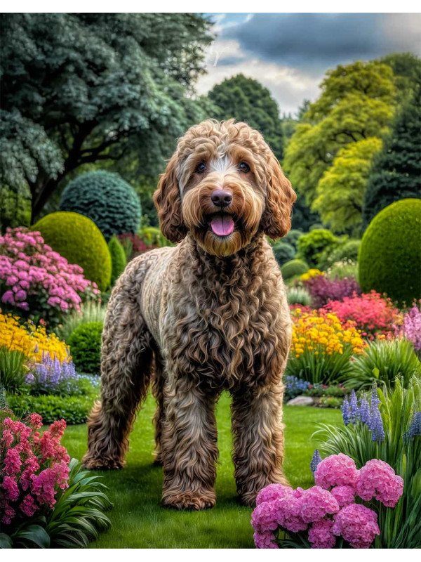 Labradoodle Dog Portrait Paintings