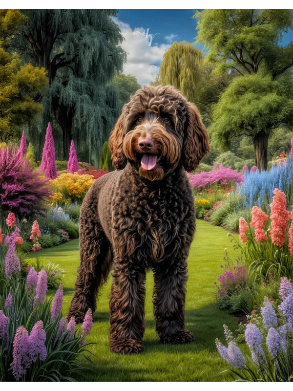 Labradoodle Dog Portrait Paintings