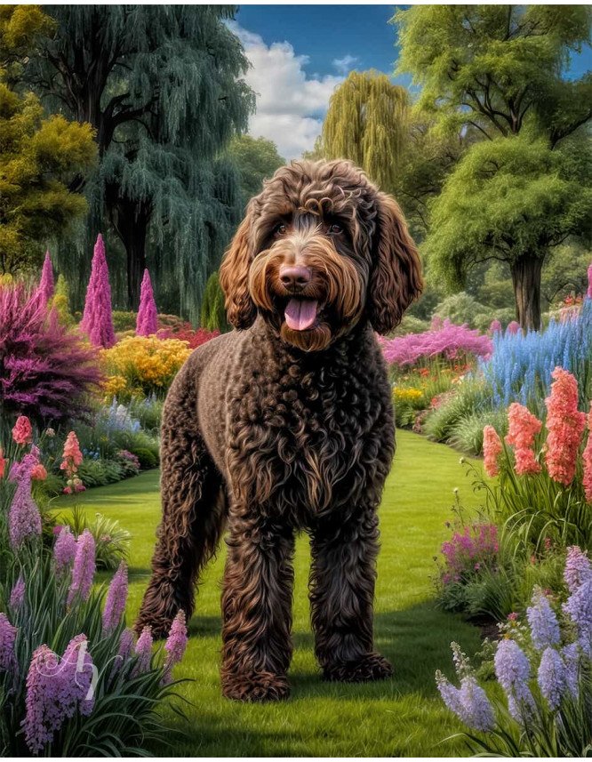 Labradoodle Dog Portrait Paintings Labradoodle Dog Portrait Paintings