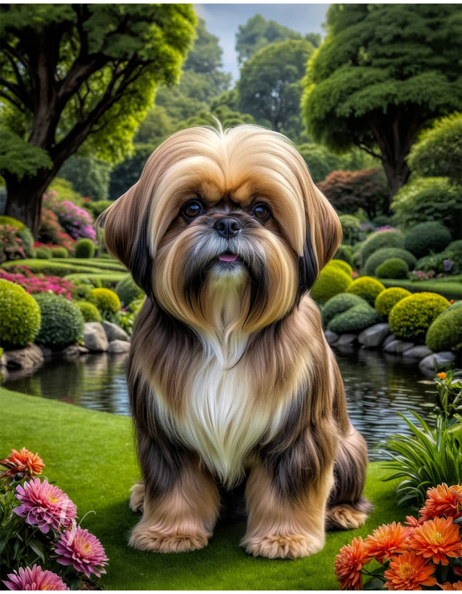Lhasa Apso Dog Portrait Paintings Lhasa Apso Dog Portrait Paintings