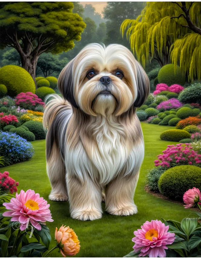 Lhasa Apso Dog Portrait Paintings Lhasa Apso Dog Portrait Paintings