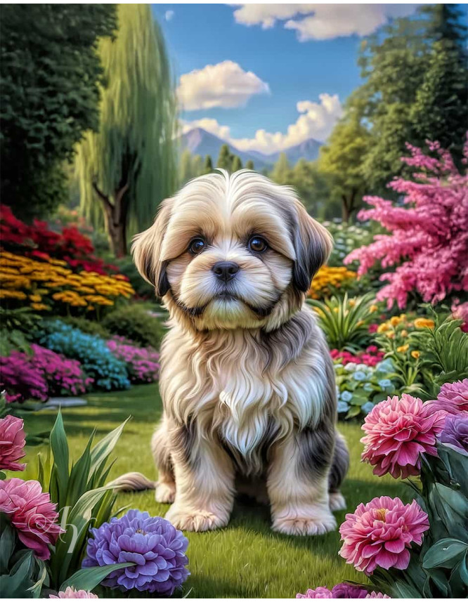 Lhasa Apso Dog Portrait Paintings Lhasa Apso Dog Portrait Paintings