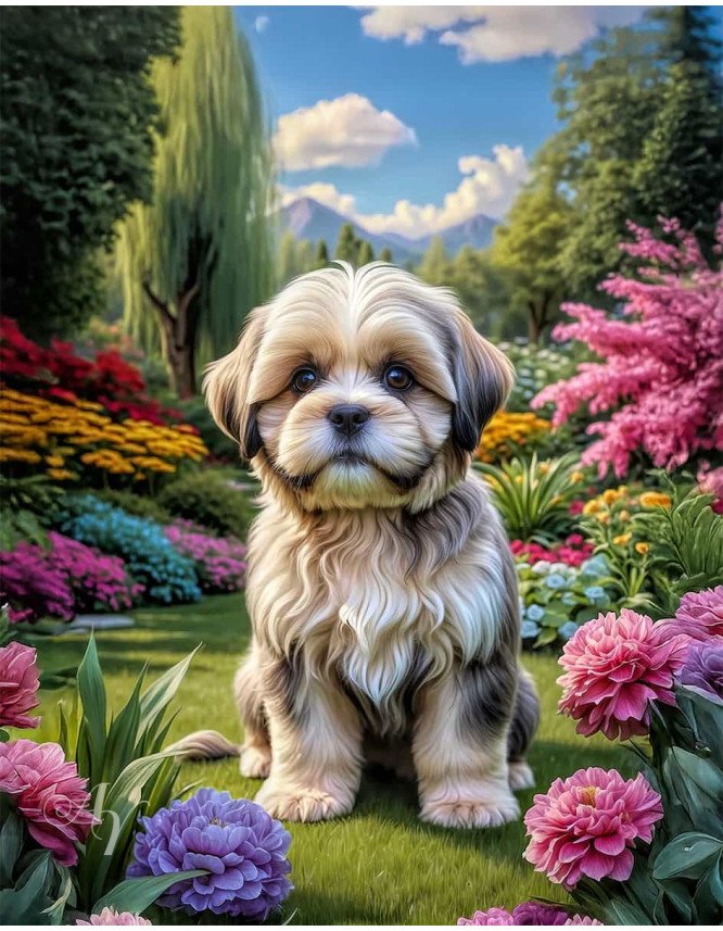 Lhasa Apso Dog Portrait Paintings Lhasa Apso Dog Portrait Paintings