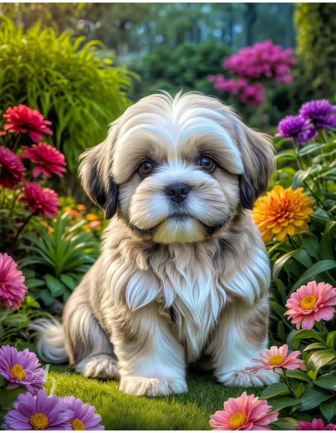 Lhasa Apso Dog Portrait Paintings Lhasa Apso Dog Portrait Paintings