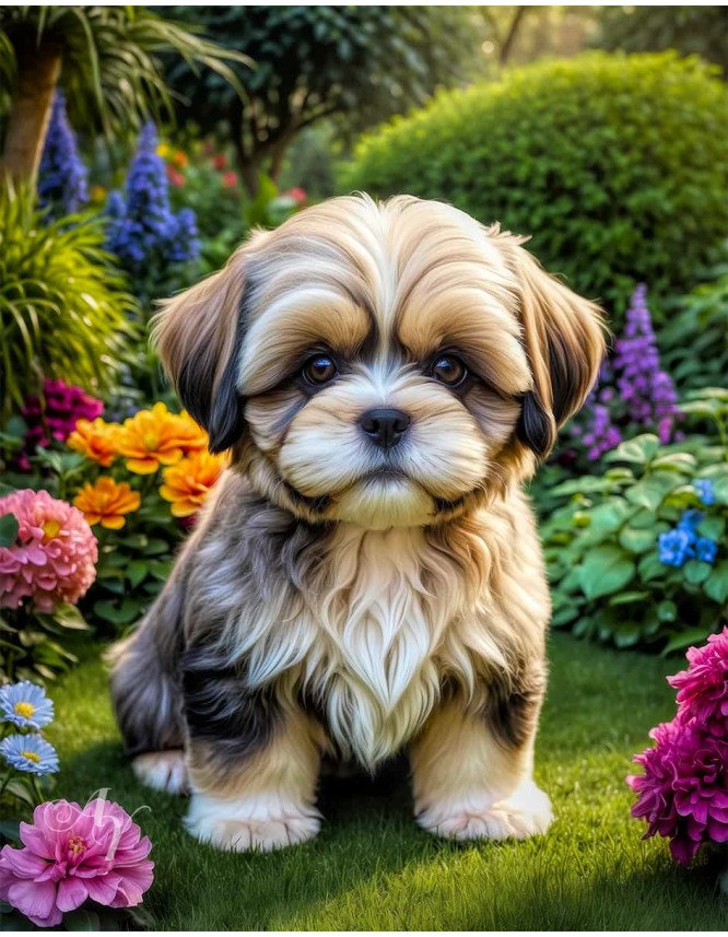 Lhasa Apso Dog Portrait Paintings Lhasa Apso Dog Portrait Paintings