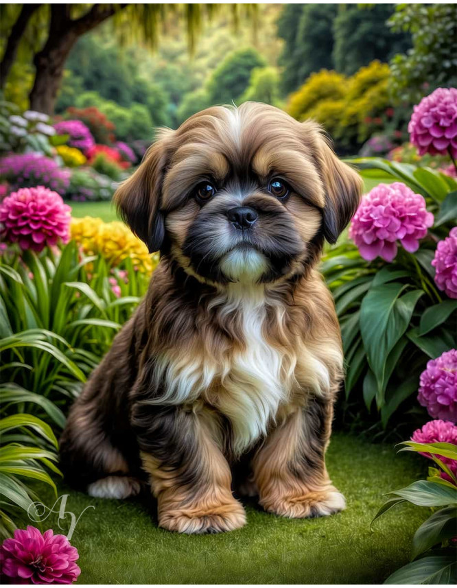 Lhasa Apso Dog Portrait Paintings Lhasa Apso Dog Portrait Paintings