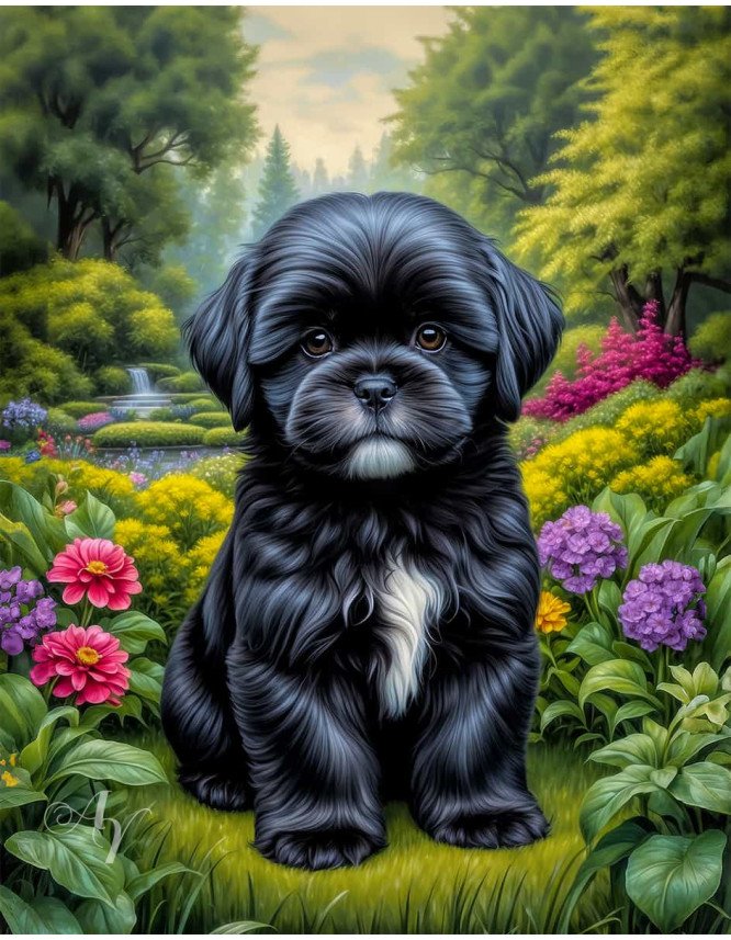 Lhasa Apso Dog Portrait Paintings Lhasa Apso Dog Portrait Paintings