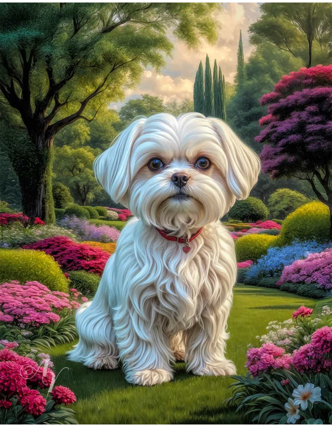 Maltese Dog Portrait Paintings Maltese Dog Portrait Paintings