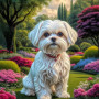 Maltese Dog Portrait Paintings