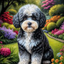 Maltipoo Dog Portrait Paintings
