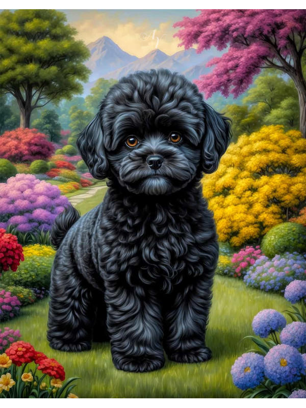 Maltipoo Dog Portrait Paintings