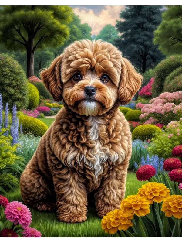 Maltipoo Dog Portrait Paintings