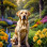 Labrador Yellow Portrait Paintings