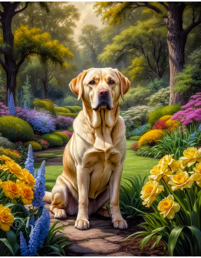 Labrador Yellow Portrait Paintings Labrador Yellow Portrait Paintings