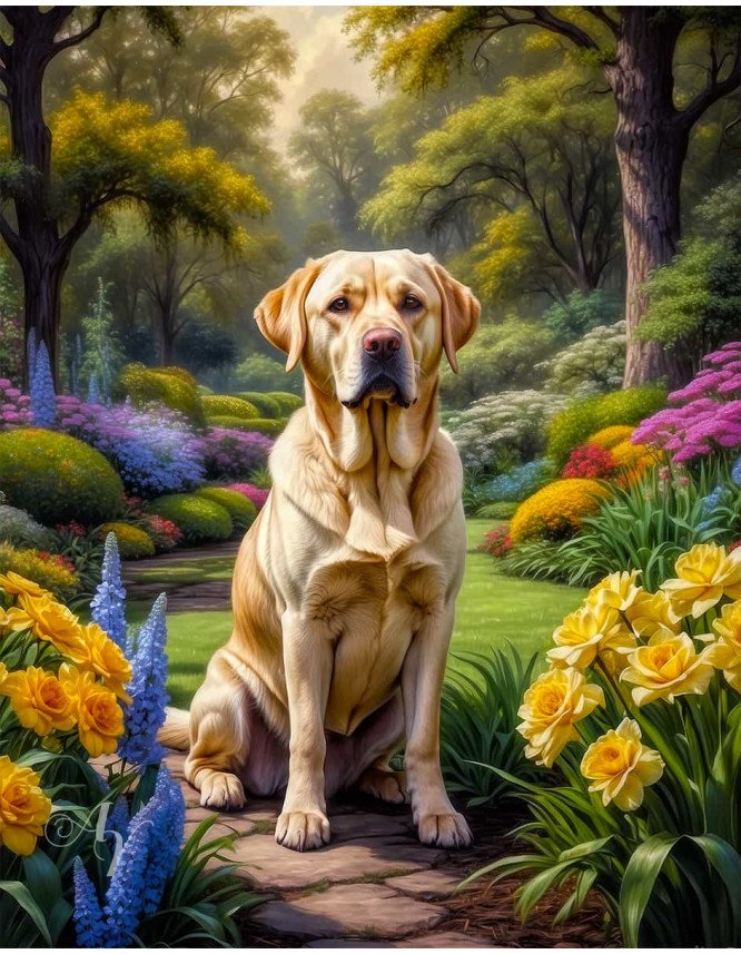 Labrador Yellow Portrait Paintings Labrador Yellow Portrait Paintings