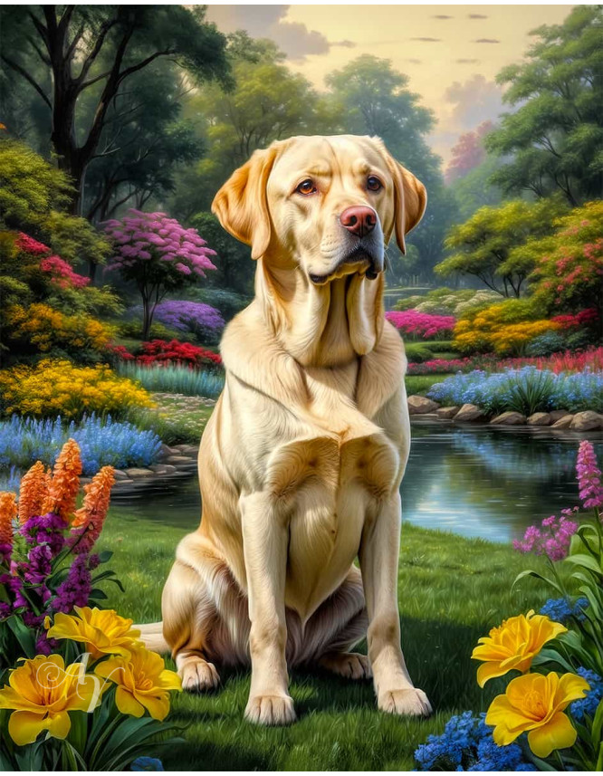 Labrador Yellow Portrait Paintings Labrador Yellow Portrait Paintings