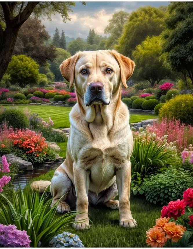 Labrador Yellow Portrait Paintings Labrador Yellow Portrait Paintings